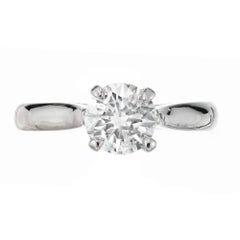 Peter Suchy Anillo de compromiso solitario en platino con diamante de 1.09 quilates certificado por el GIA