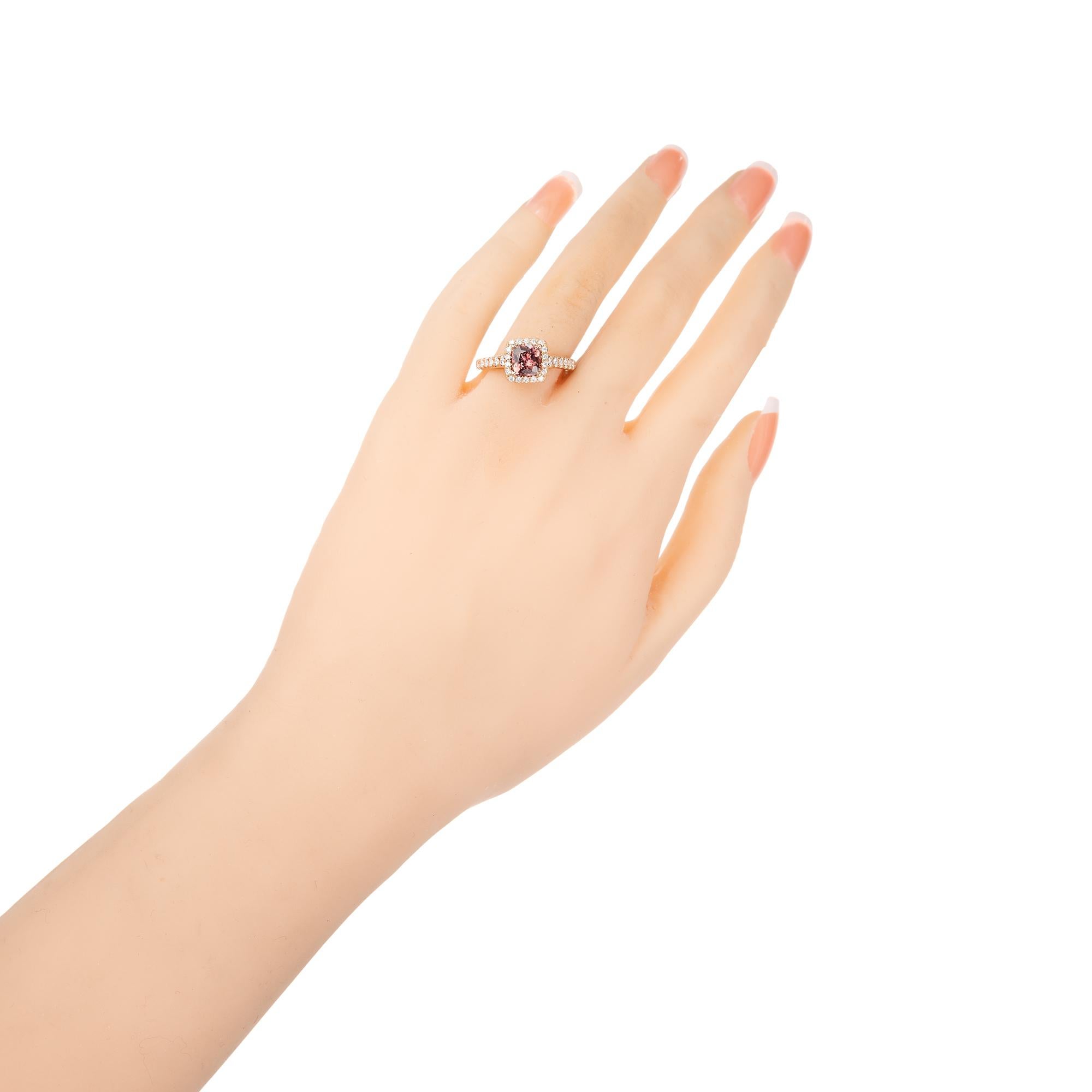 Verlobungsring aus Roségold mit GIA-zertifiziertem 1,10 Karat Saphir und Diamant von Peter Suchy im Angebot 2