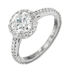 Peter Suchy GIA Certified 1.11 Carat Diamond Platinum Solitaire Engagement Ring