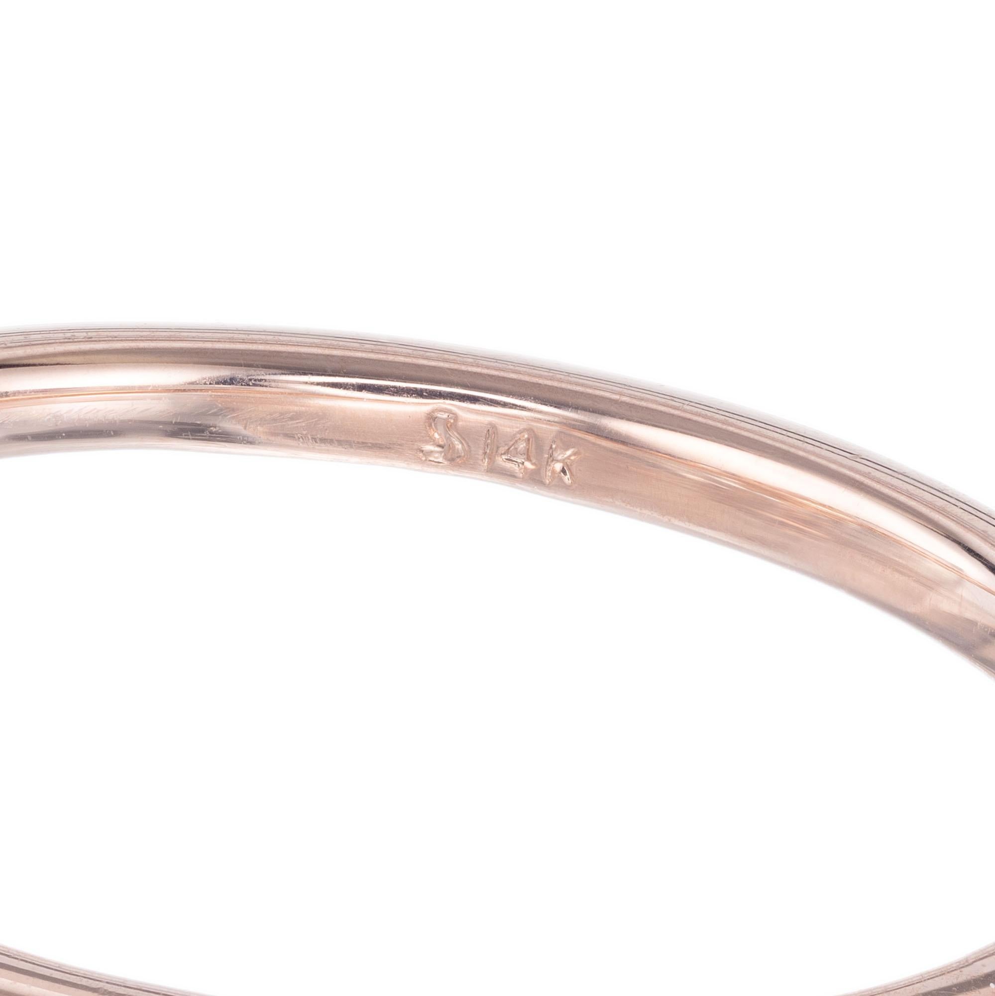 Bague de fiançailles solitaire Peter Suchy en or rose avec diamants de 1,12 carat certifiés GIA Pour femmes en vente