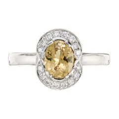 Weißgoldring mit GIA-zertifiziertem 1,16 Karat orangefarbenem Saphir und Diamant von Peter Suchy
