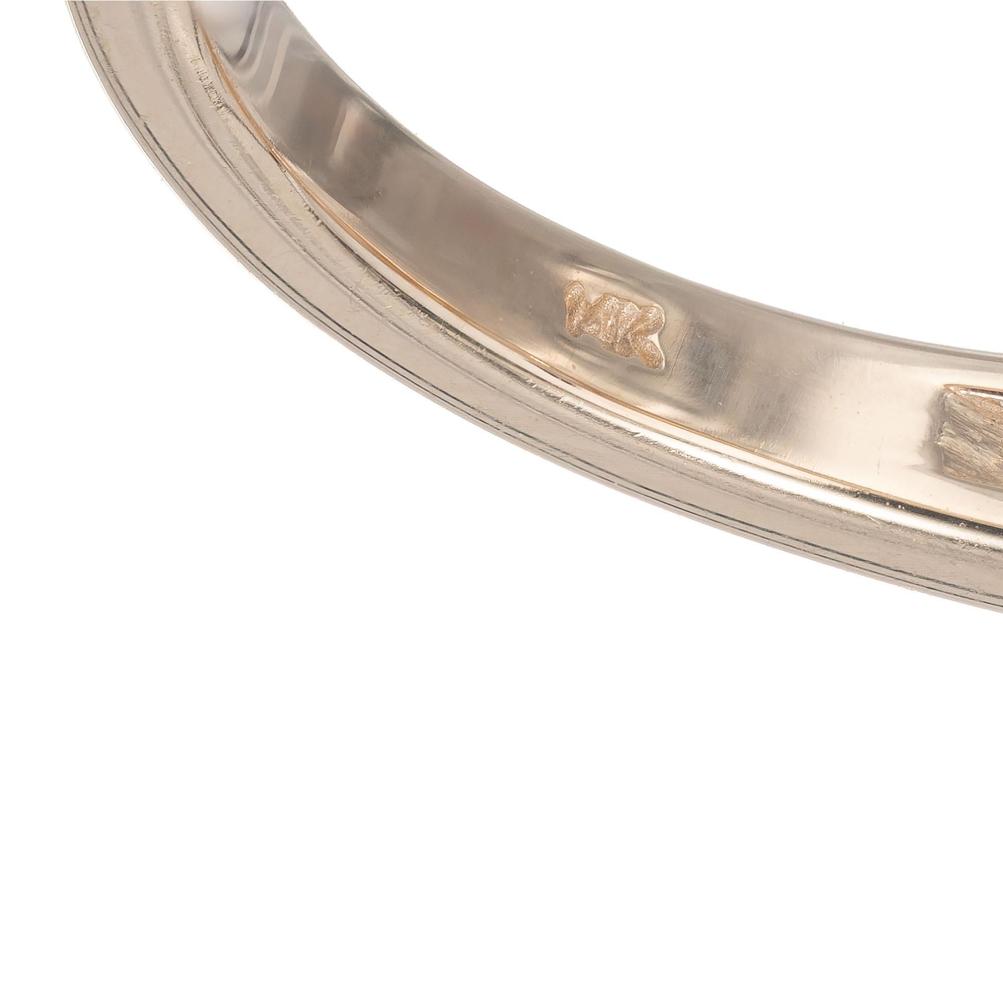 Women's Peter Suchy GIA Certified 1.21 Carat Diamond Yellow Gold Engagement Ring