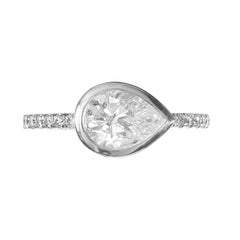 Peter Suchy GIA Certified 1.27 Carat Diamond Platinum Engagement Ring