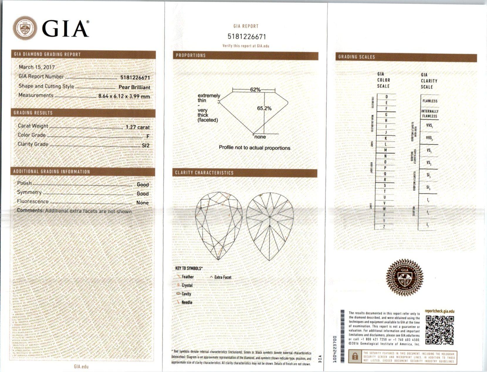 Verlobungsring aus Platin mit GIA-zertifiziertem 1,27 Karat Diamanten von Peter Suchy im Angebot 2