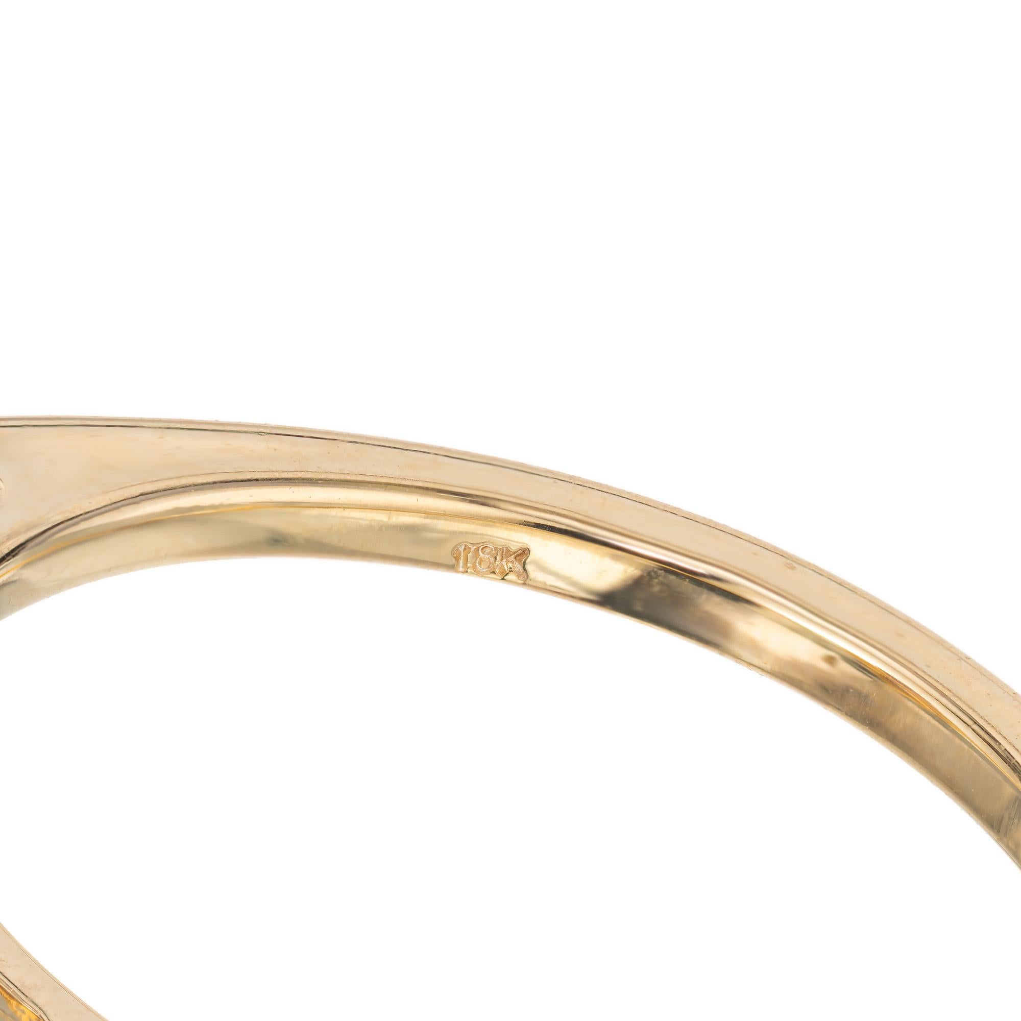 Bague de fiançailles Peter Suchy en or jaune avec saphir violet de 1,31 carat certifié GIA en vente 2