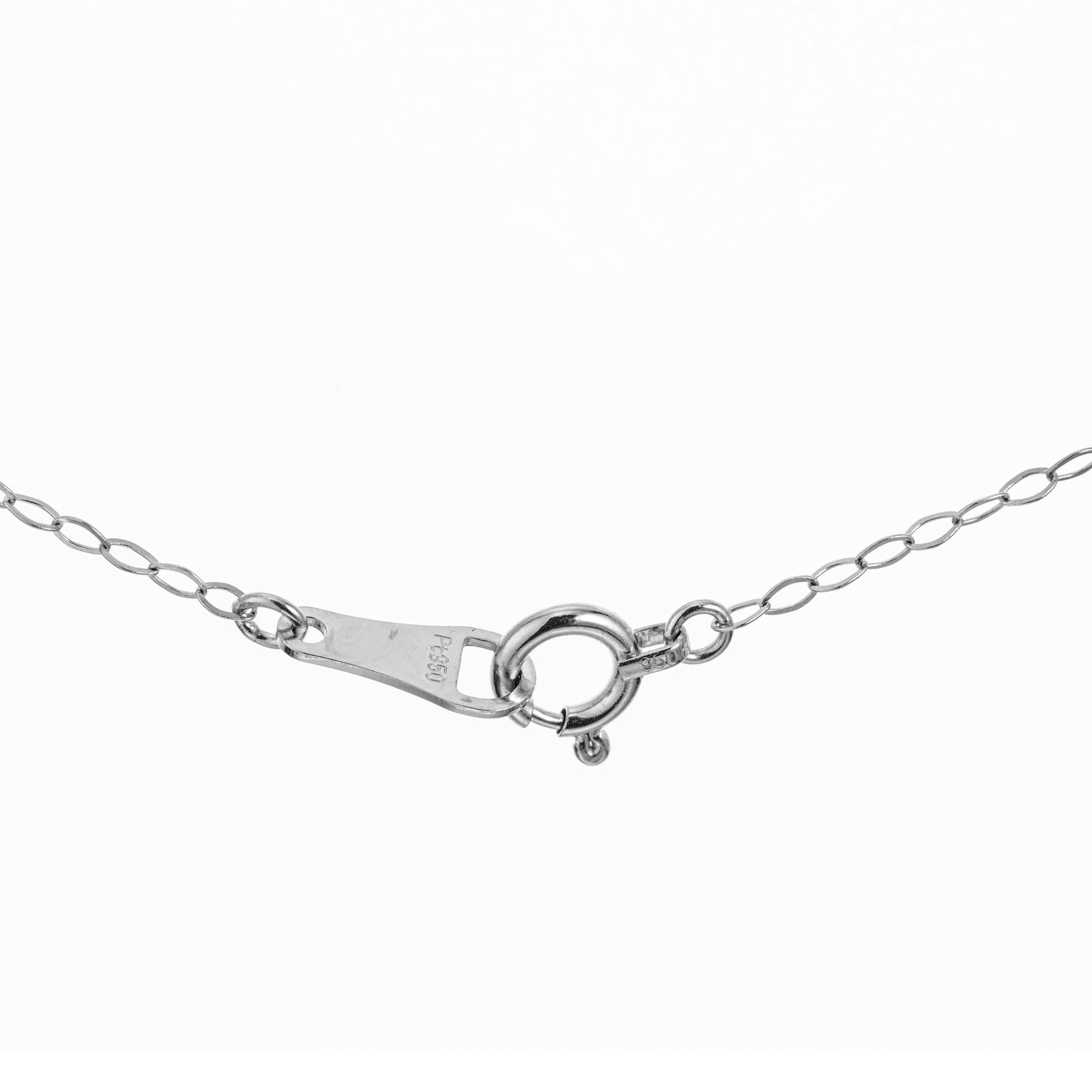 Women's Peter Suchy GIA Certified 1.32 Carat Diamond Platinum Pendant Necklace