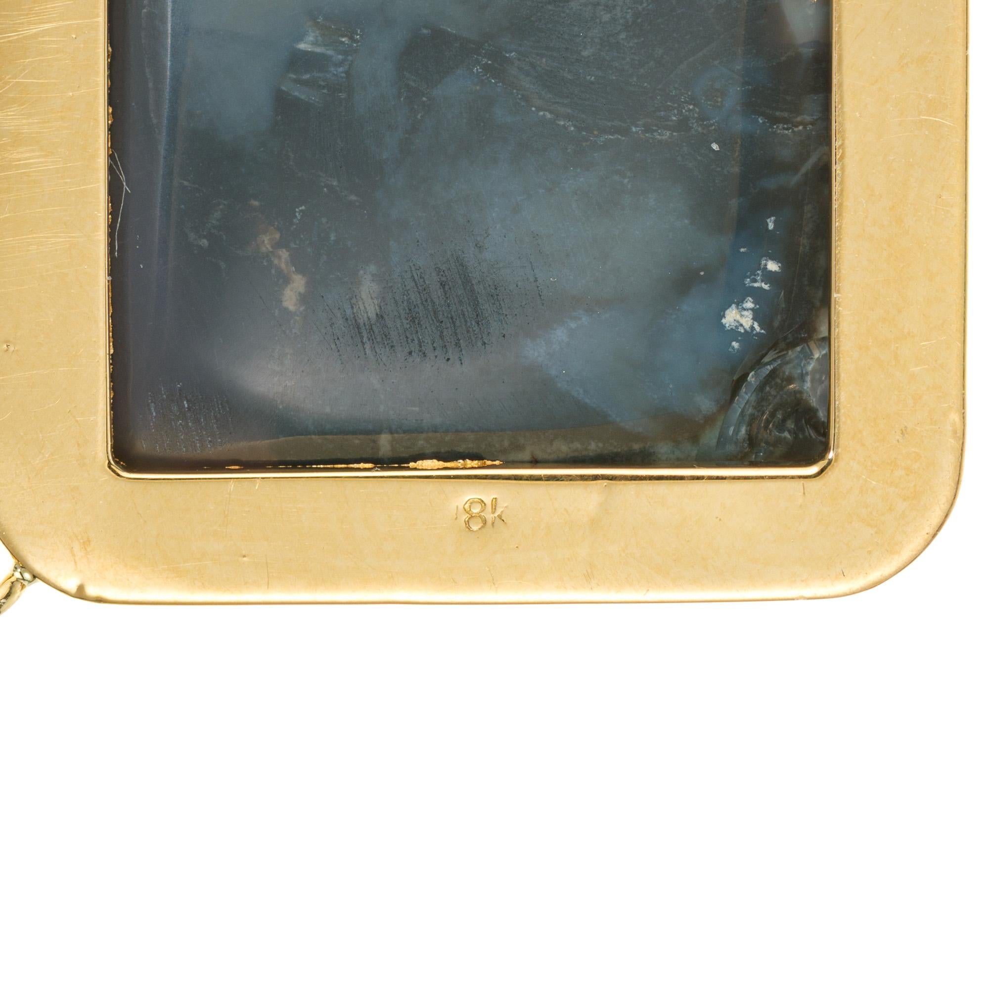 Colgante de oro amarillo con ópalo, diamante y rubí de 13,74 quilates, certificado por el GIA Peter Suchy en venta 1
