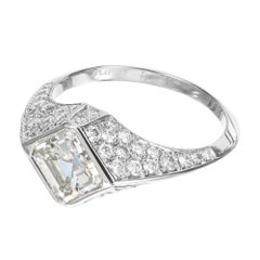 Peter Suchy GIA Certified 1.41 Carat Diamond Platinum Engagement Ring