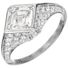 Peter Suchy GIA Certified 1.41 Carat Diamond Platinum Engagement Ring