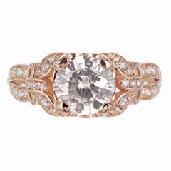 Verlobungsring aus Roségold mit GIA-zertifiziertem 1,41 Karat Diamant von Peter Suchy