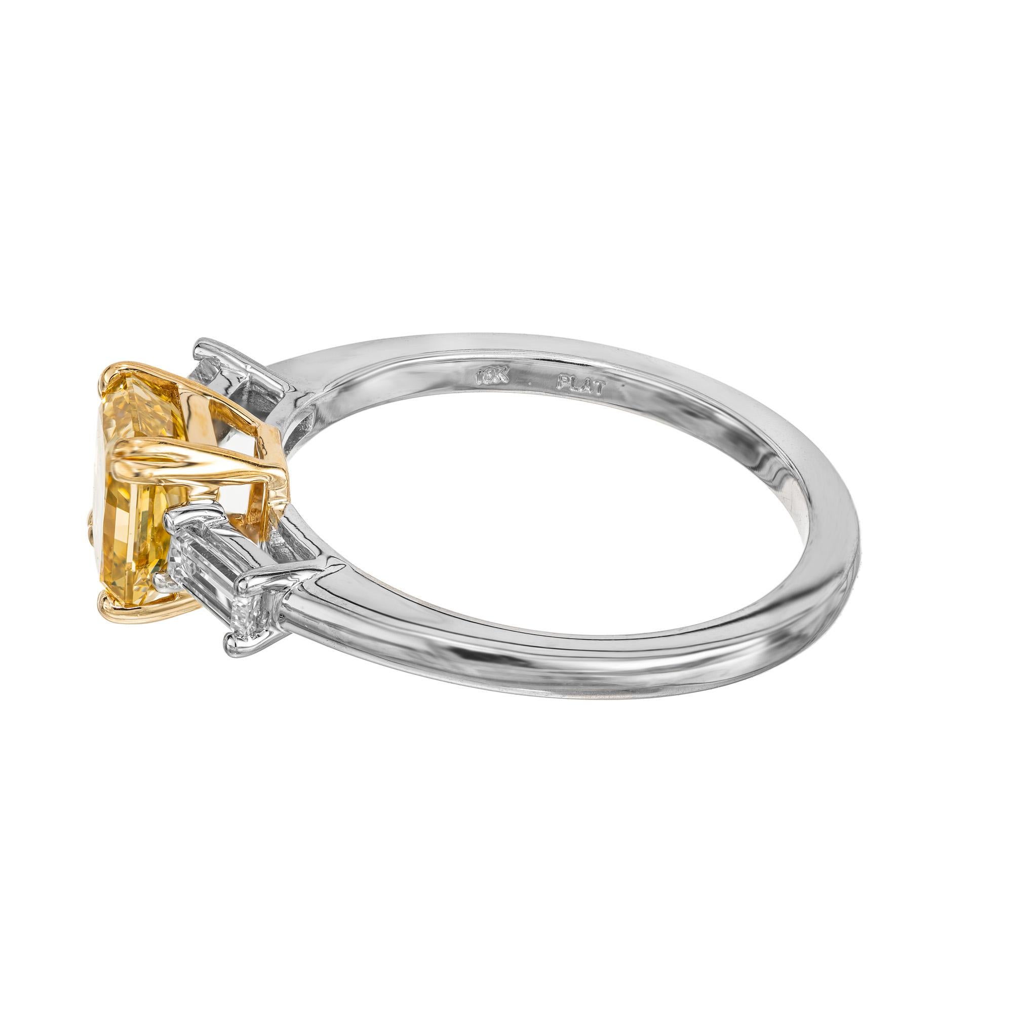 Peter Suchy, bague de fiançailles en platine avec diamant certifié GIA de 1.42 carat  Pour femmes en vente