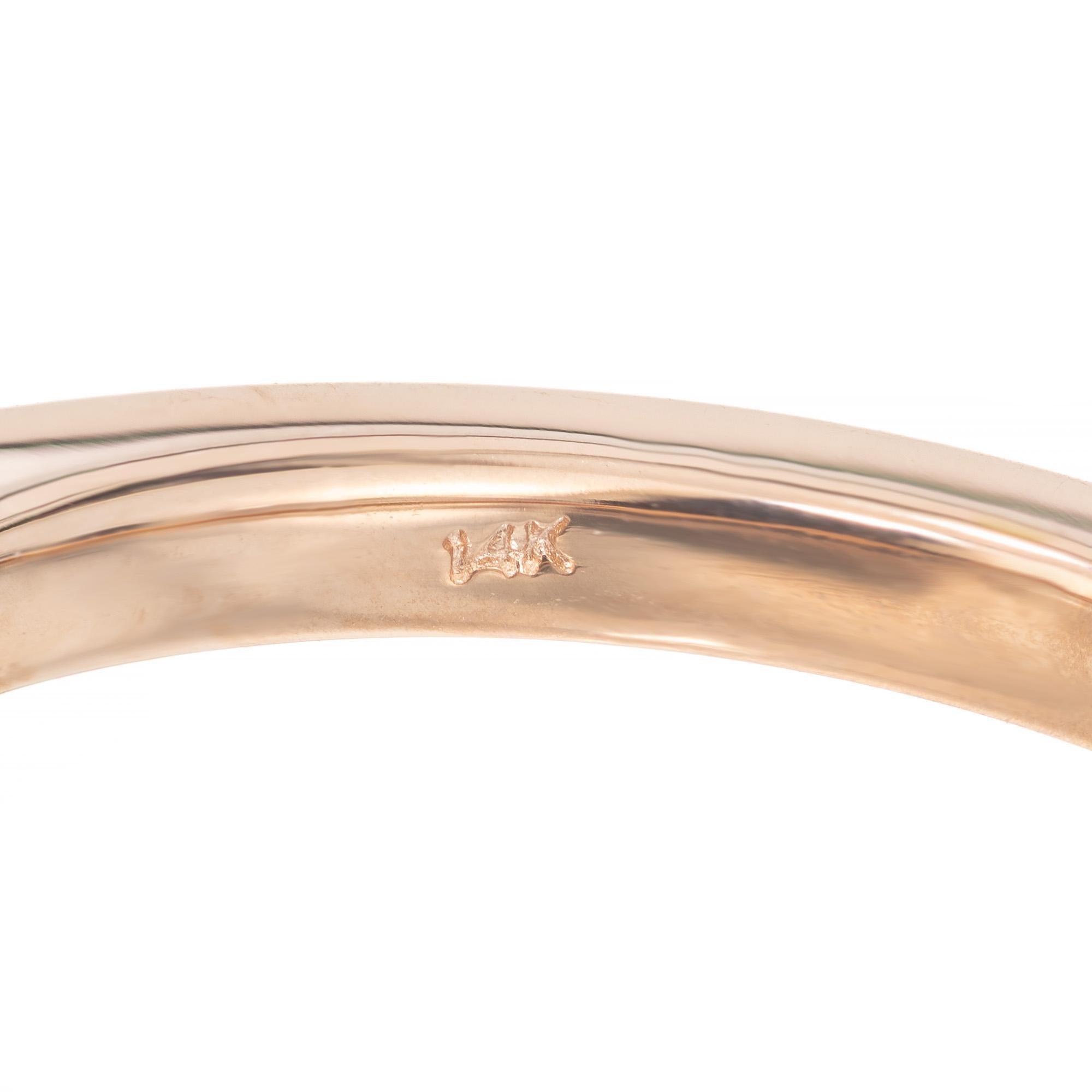 Peter Suchy, bague de fiançailles en or rose avec diamant rond de 1,42 carat certifié GIA  en vente 2