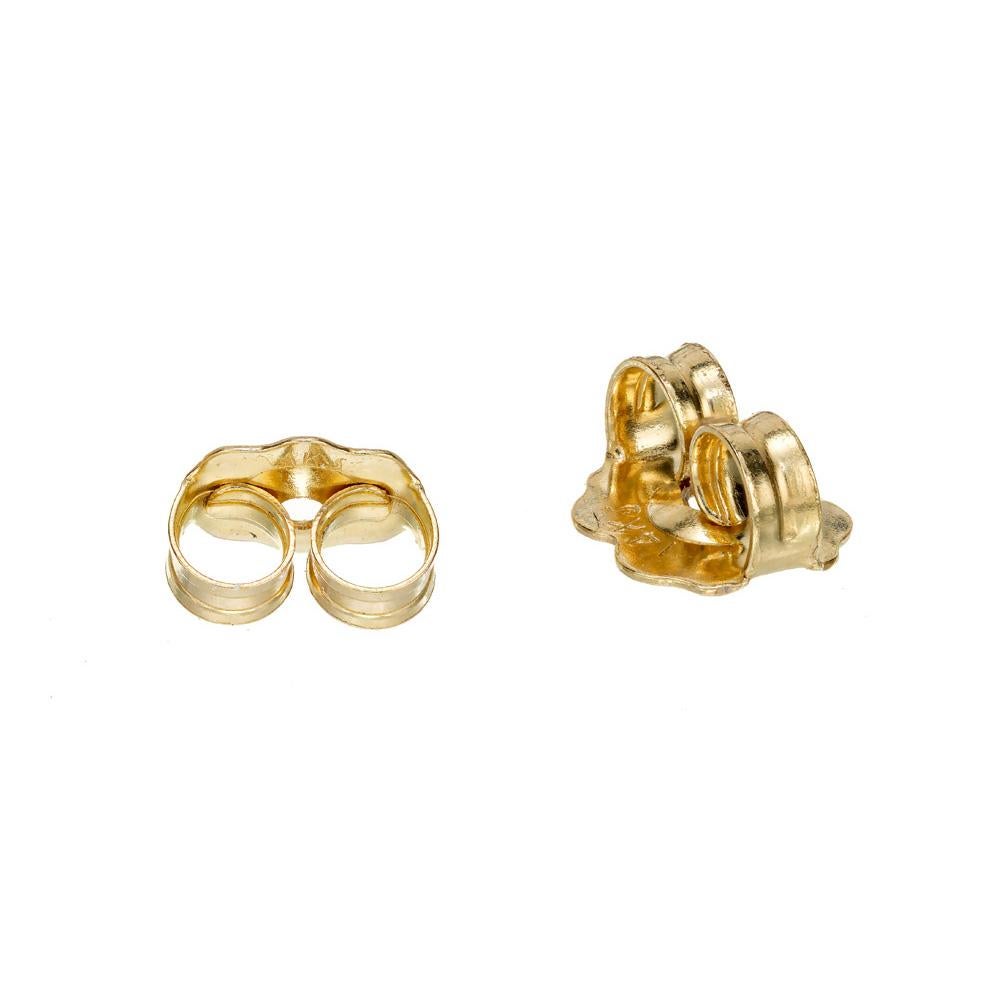 Peter Suchy GIA Certified 1.44 Carat Ruby Diamond Halo Yellow Gold Earrings 1