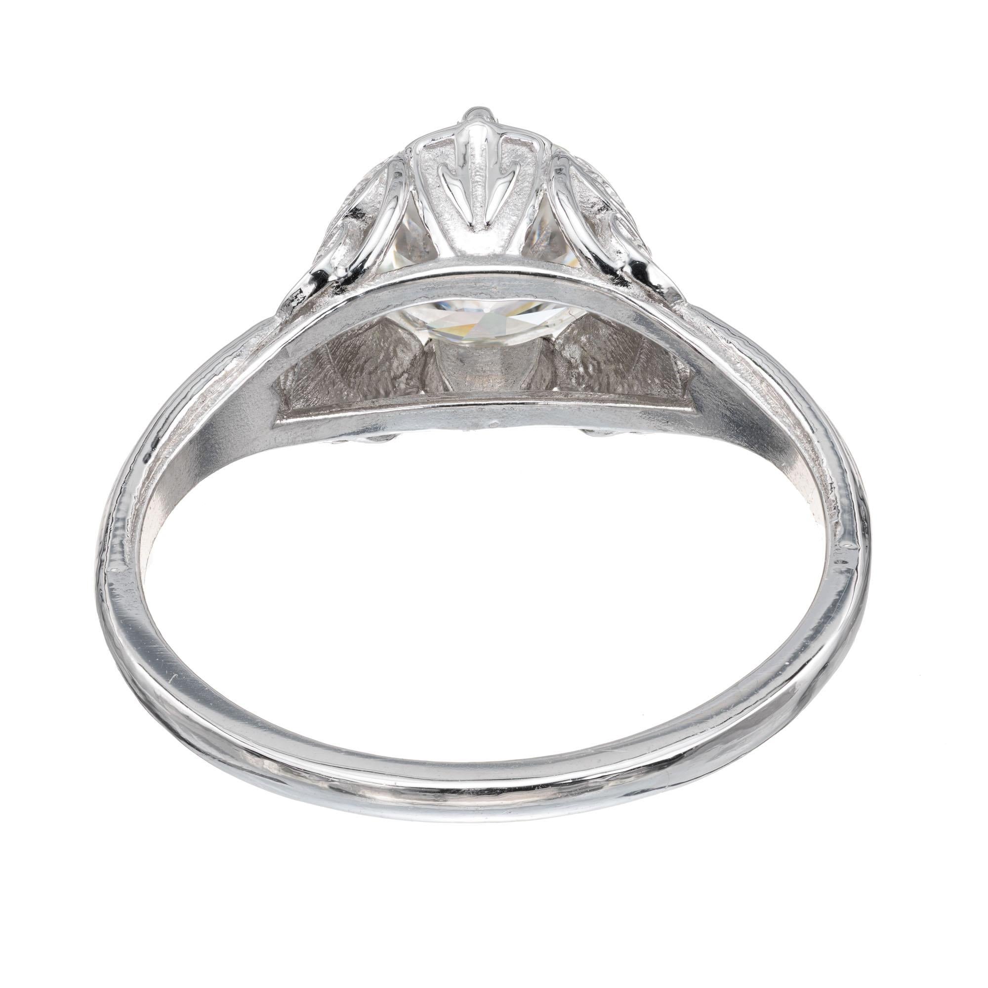 Peter Suchy GIA Certified 1.45 Carat Diamond Platinum Butterfly Engagement Ring In New Condition In Stamford, CT