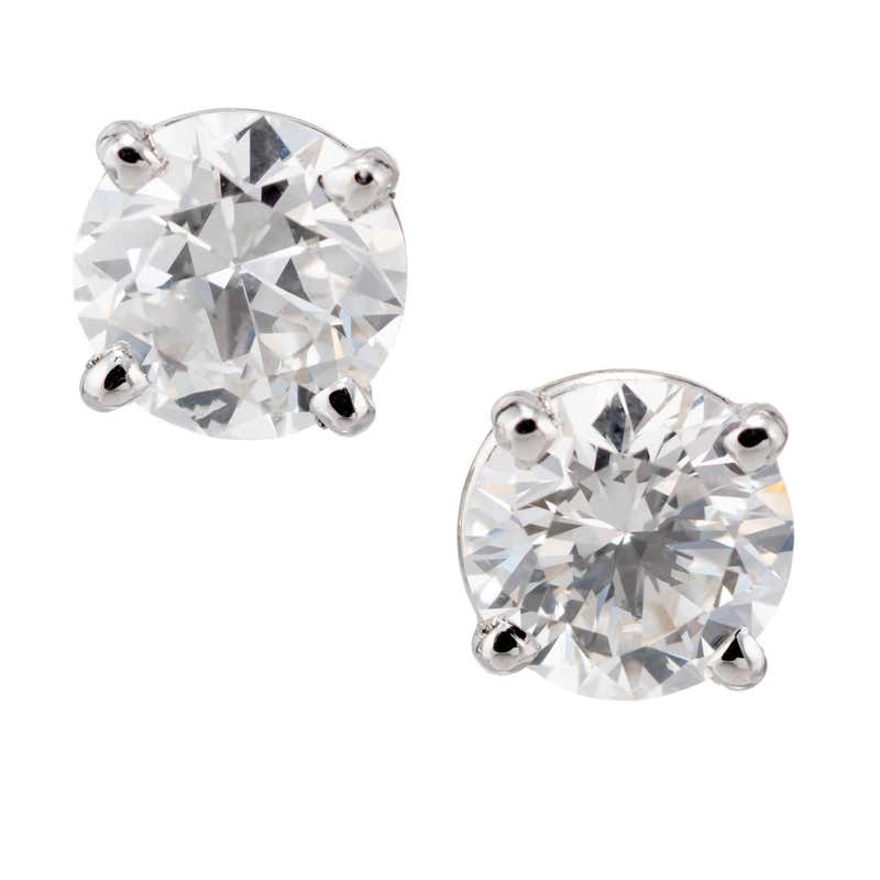 Antique Platinum Stud Earrings - 304 For Sale at 1stdibs - Page 3