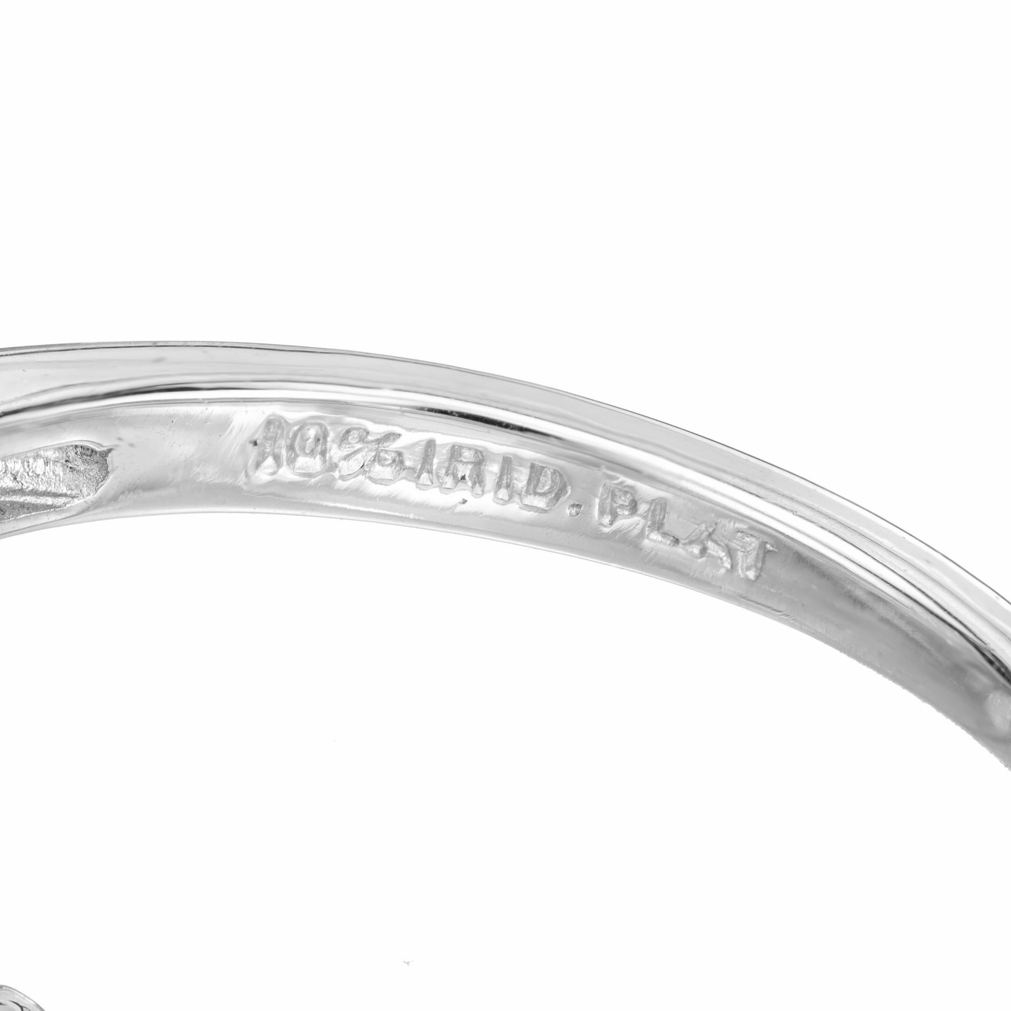 Peter Suchy GIA 1.51 Carat Emerald Cut Diamond Platinum Engagement Ring For Sale 3