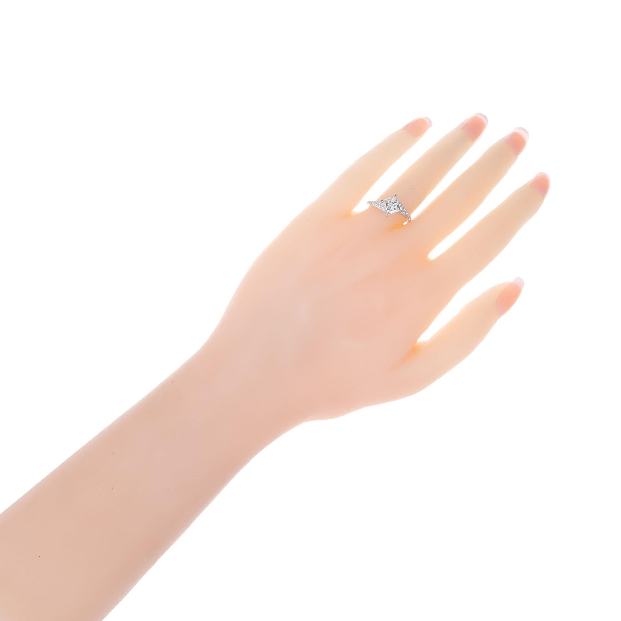 Peter Suchy GIA Certified 1.51 Carat Diamond Platinum Engagement Ring 2