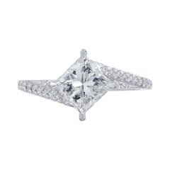 Peter Suchy GIA Certified 1.51 Carat Diamond Platinum Engagement Ring