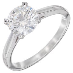 Peter Suchy GIA Certified 1.51 Carat Diamond Platinum Solitaire Engagement Ring 