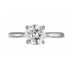 Peter Suchy GIA Certified 1.54 Carat Diamond Platinum Solitaire Engagement Ring
