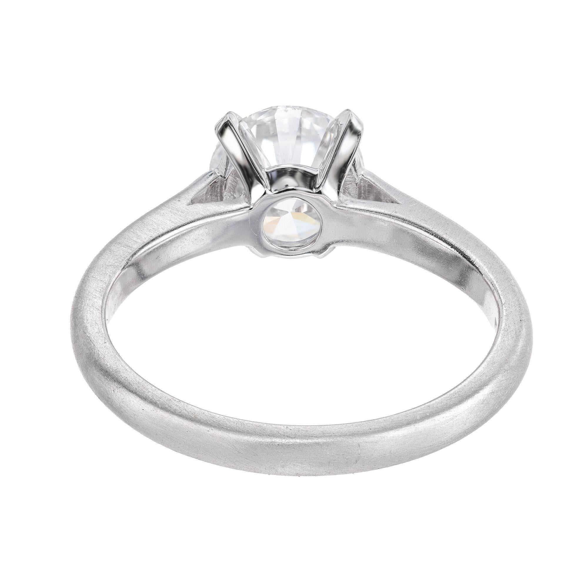 Peter Suchy GIA Certified 1.54 Carat Diamond Platinum Solitaire Engagement Ring For Sale 1