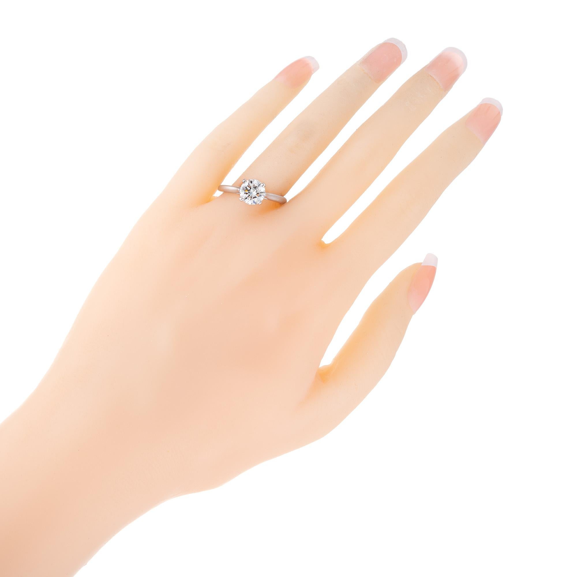 Peter Suchy GIA Certified 1.54 Carat Diamond Platinum Solitaire Engagement Ring For Sale 3