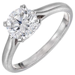Peter Suchy Anello di fidanzamento solitario in platino con diamante certificato GIA da 1.54 carati