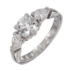 Peter Suchy GIA Certified 1.58 Carat Diamond Platinum Engagement Ring