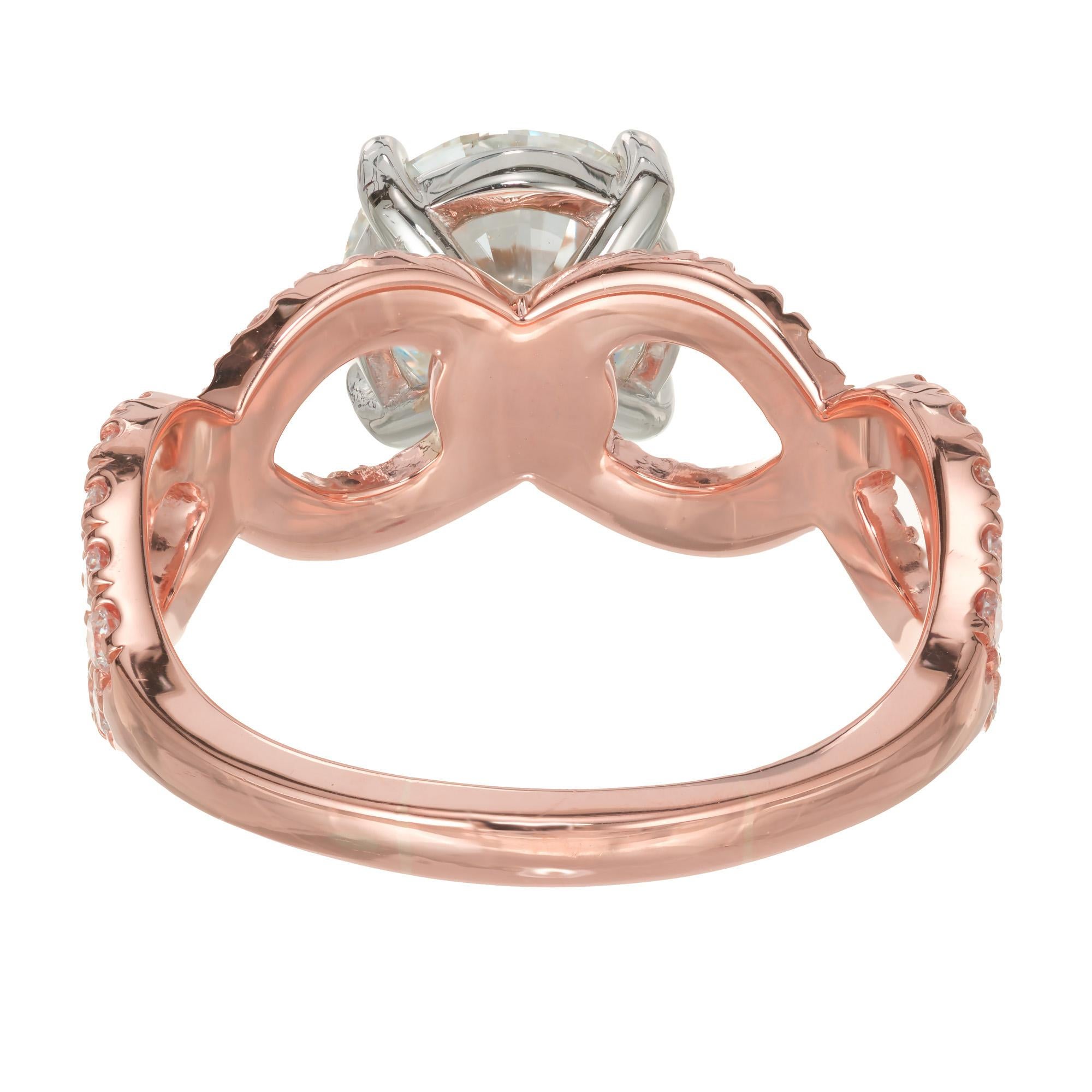 Verlobungsring aus Platin und Roségold mit GIA-zertifiziertem 1,59 Karat Diamant von Peter Suchy  im Angebot 1