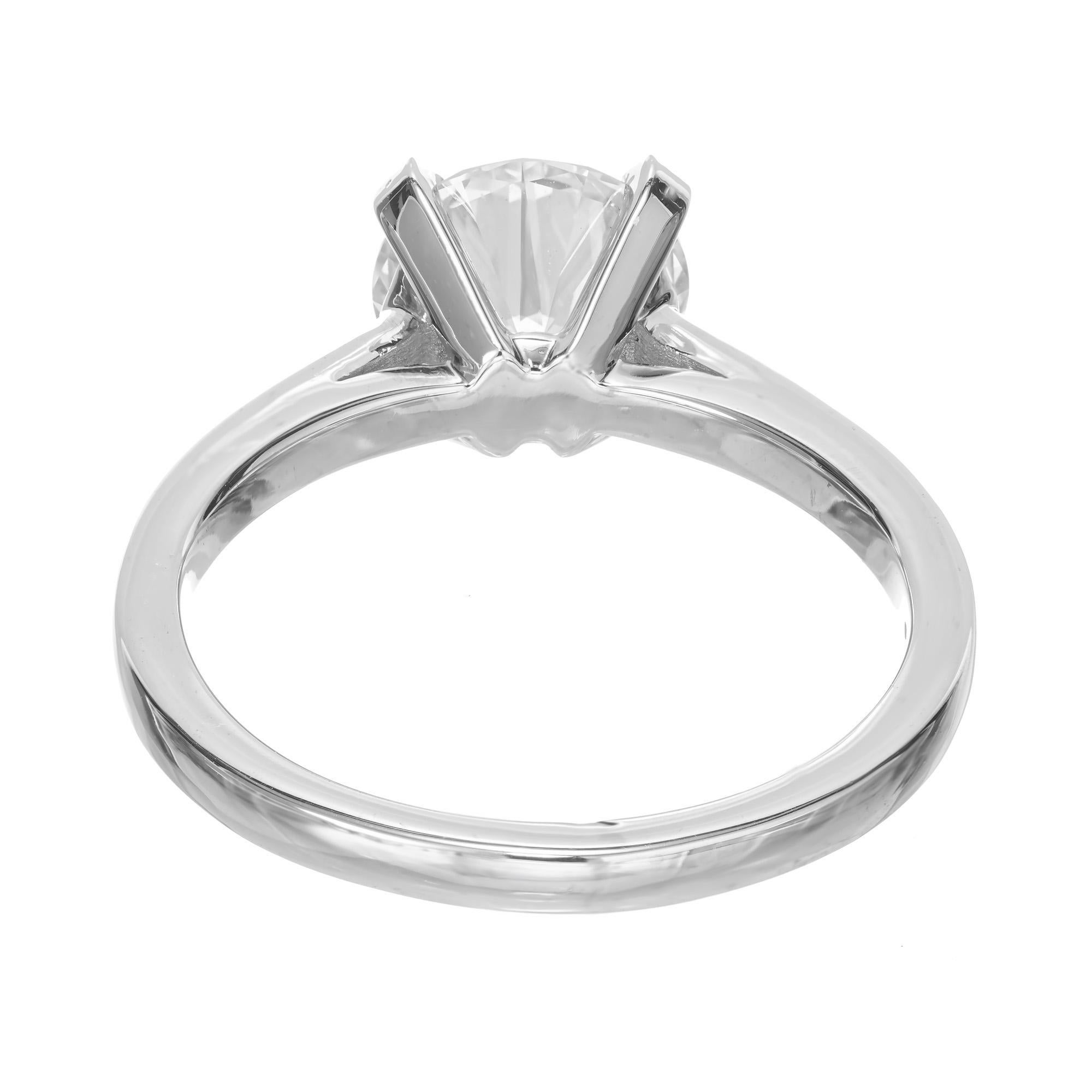 Peter Suchy GIA Certified 1.66 Carat Diamond Platinum Solitaire Engagement Ring 1