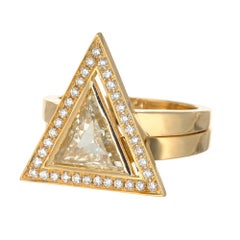 Peter Suchy GIA Certified 1.72 Carat Diamond Gold Engagement Ring