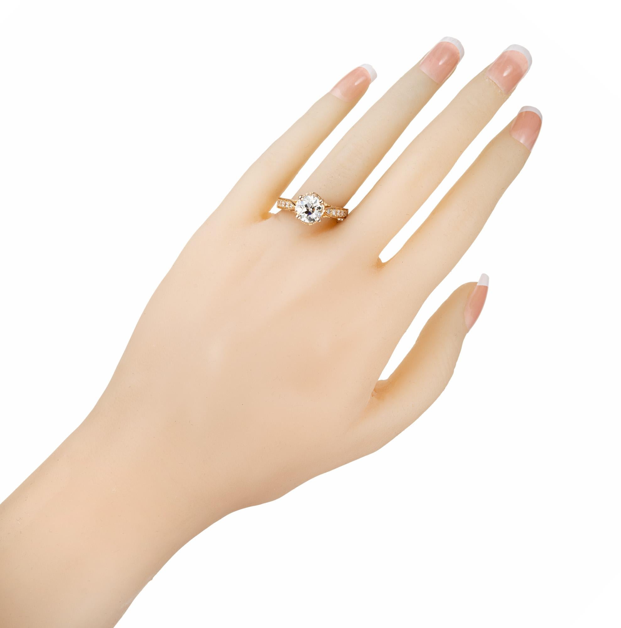 Peter Suchy GIA Certified 1.75 Carat Diamond Rose Gold Engagement Ring 3