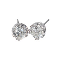 Pendientes de platino de 1,80 quilates con certificación GIA de Peter Suchy