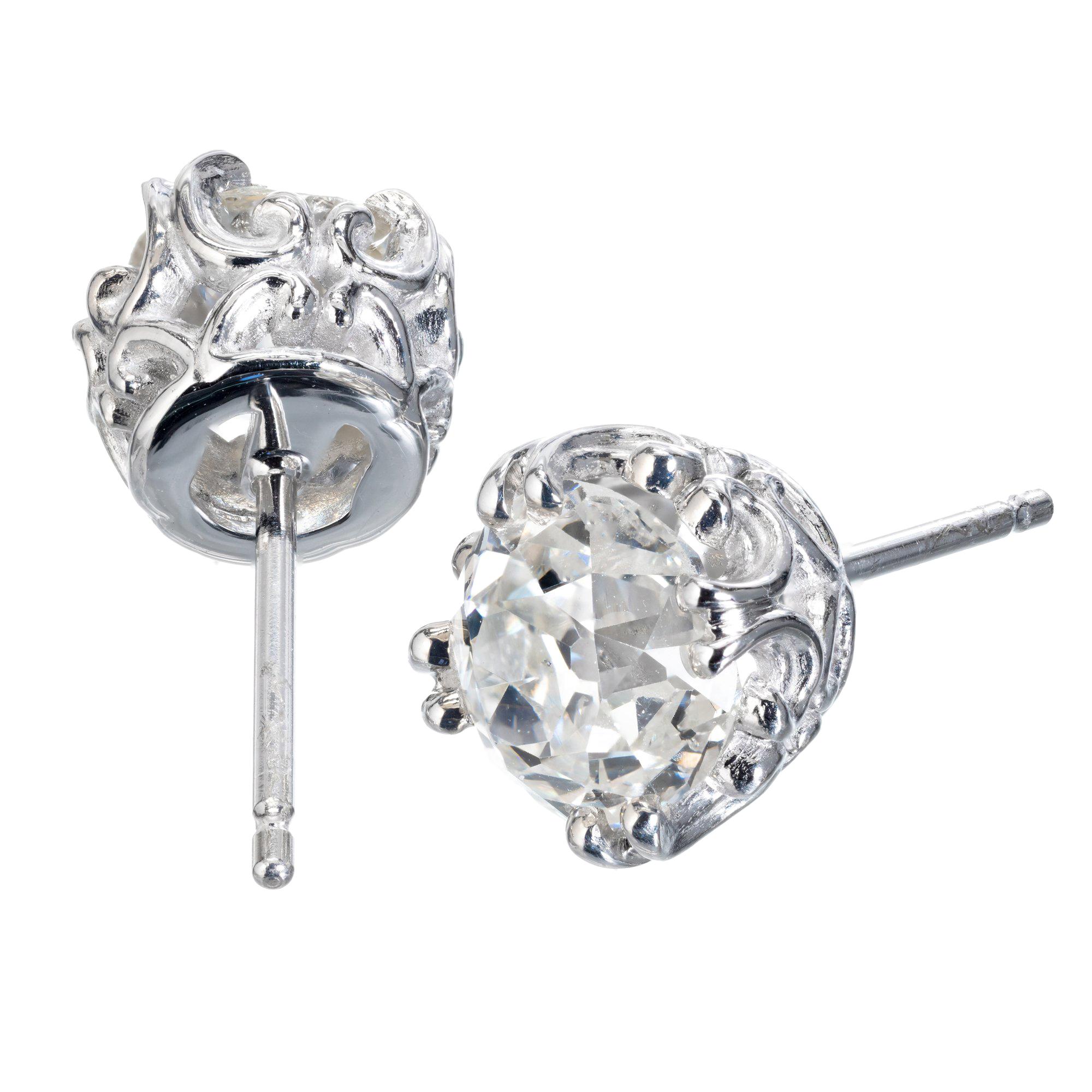 Pendientes de platino de 1,80 quilates con certificación GIA de Peter Suchy en venta
