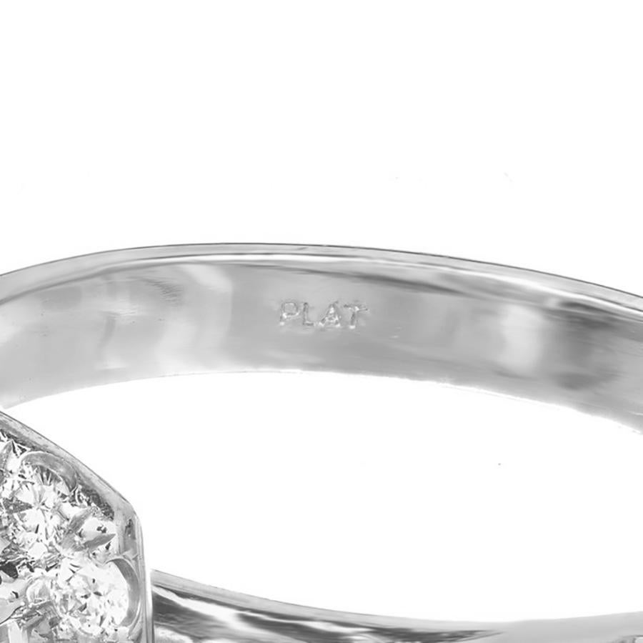 Peter Suchy GIA zertifiziert 1.81 Karat Diamant Halo Platin Verlobungsring im Angebot 1