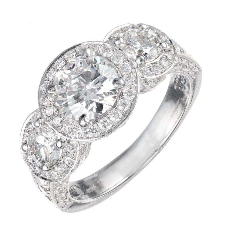 Peter Suchy GIA Certified 1.81 Carat Diamond Platinum Engagement Ring ...