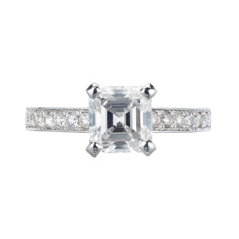 Peter Suchy GIA Certified 1.83 Carat Diamond Platinum Engagement Ring ...