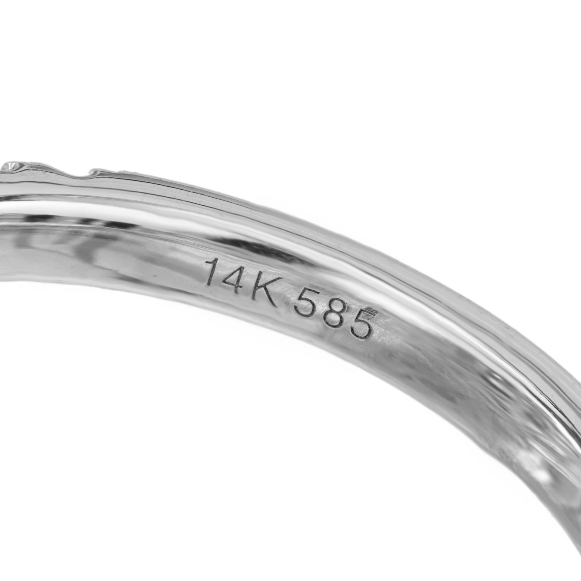 Peter Suchy GIA Certified 1.83 Carat Sapphire Diamond White Gold Engagement Ring For Sale 1