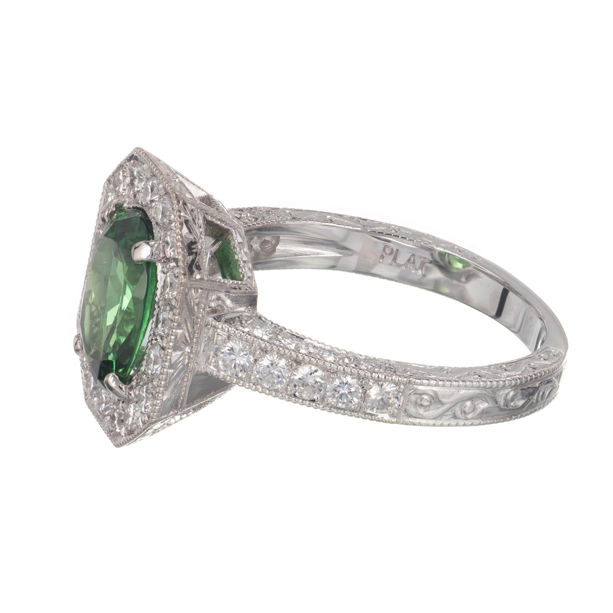 tsavorite platinum ring