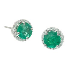 Peter Suchy GIA Certified 1.90 Carat Emerald Diamond 18 Karat Gold Earrings