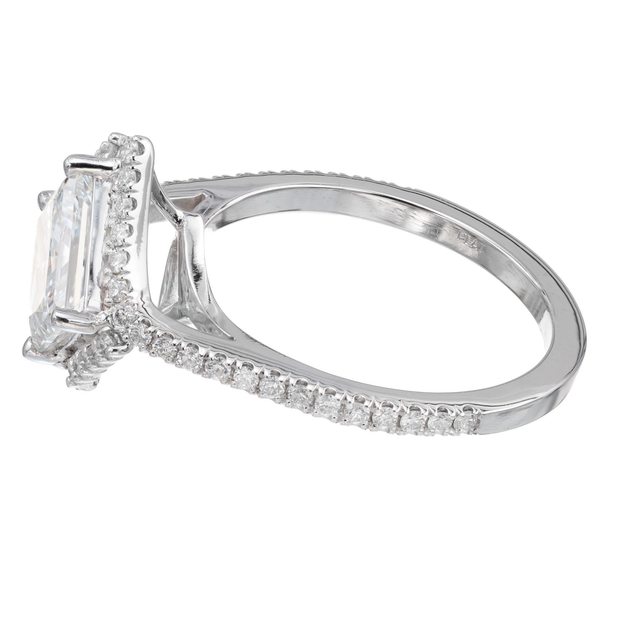 Bague de fiançailles Peter Suchy en platine avec diamants de 1,95 carat certifiés GIA en vente 2