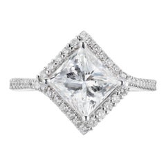 Peter Suchy Anillo de compromiso de platino con diamante de 1.95 quilates certificado por el GIA