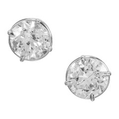 Clous d'oreilles de Peter Suchy en platine avec diamants de 2.03 carats certifiés par le GIA