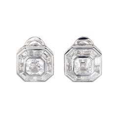 Peter Suchy Orecchini in platino con diamante certificato GIA da 2,04 carati