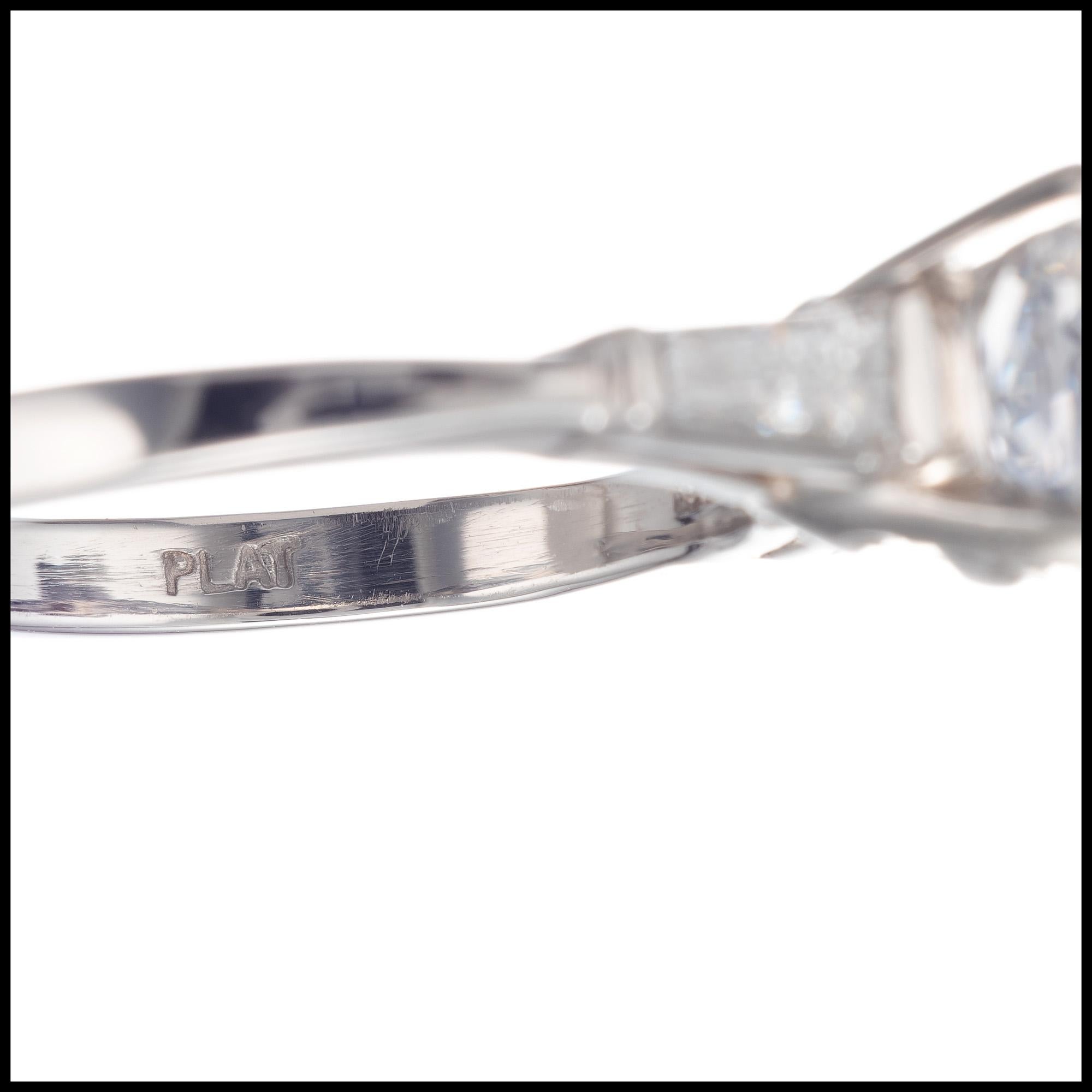 Women's Peter Suchy GIA Certified 2.07 Carat Sapphire Diamond Platinum Engagement Ring