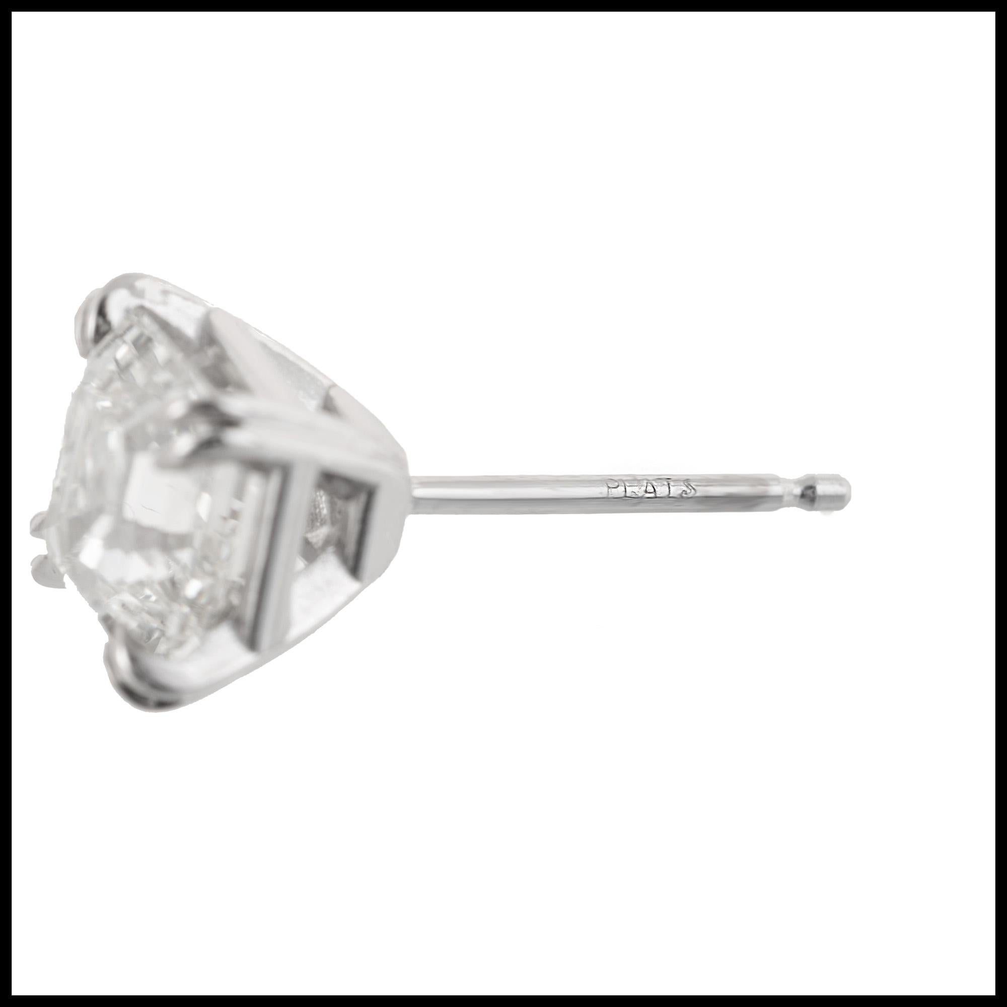 Ohrstecker, GIA-zertifiziert 2.08 Karat Diamant Platin von Peter Suchy im Zustand „Neu“ in Stamford, CT