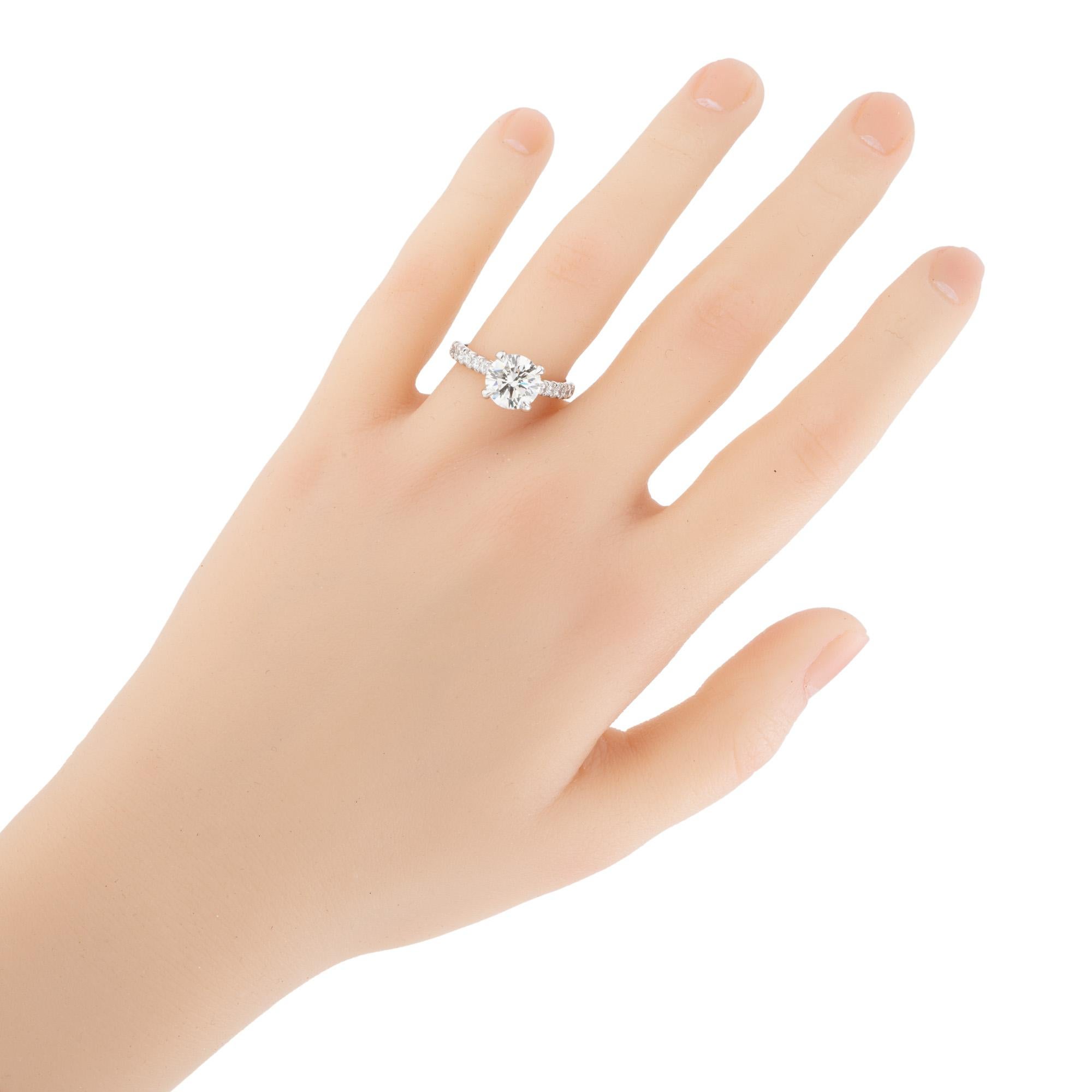 Peter Suchy Anello di fidanzamento in platino con diamante rotondo certificato GIA da 2,08 carati in vendita 4