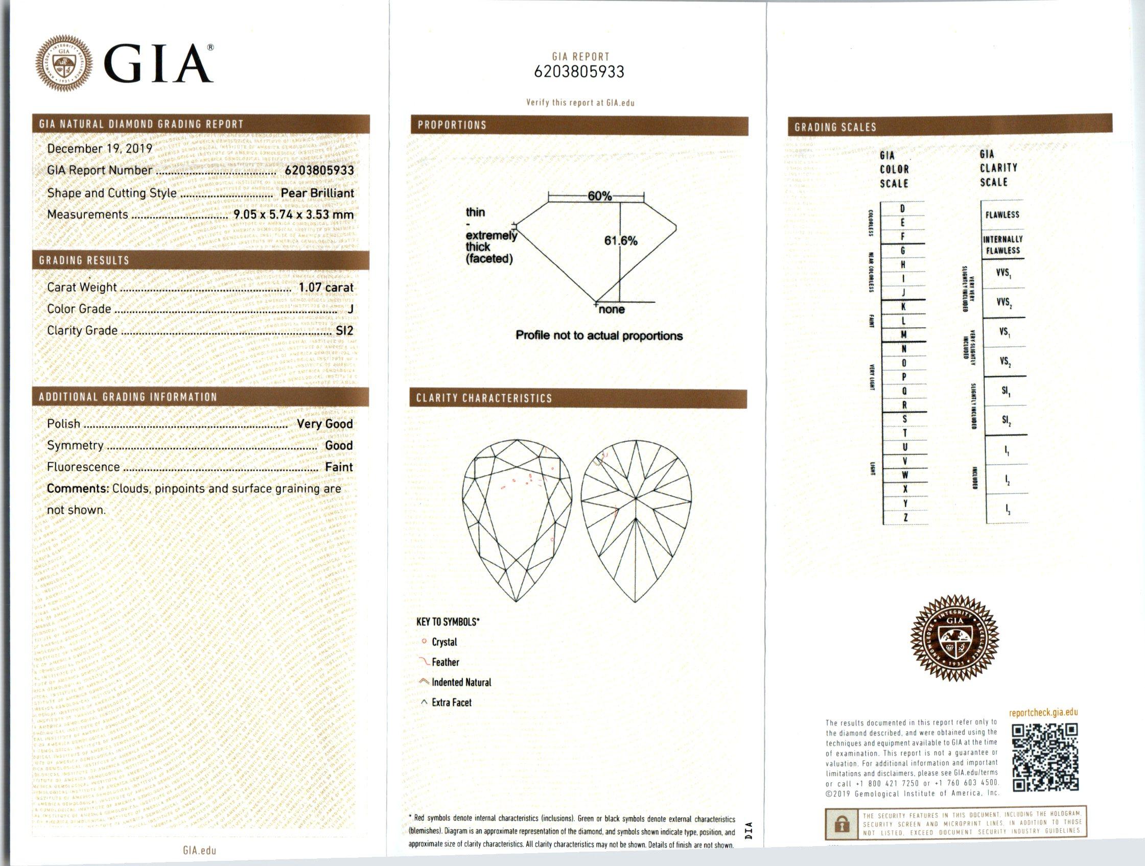 Peter Suchy Platin-Ohrringe mit GIA-zertifiziertem 2,11 Karat Diamant im Angebot 2