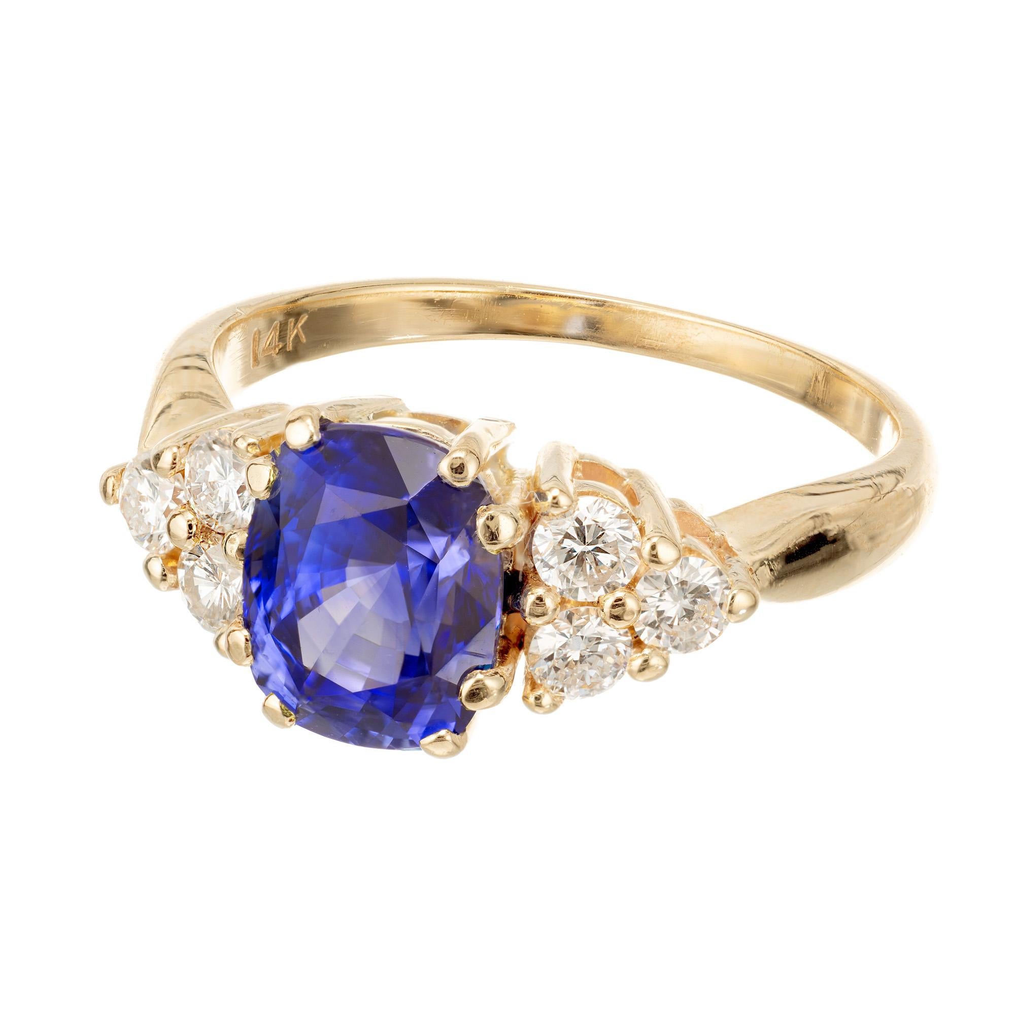 Verlobungsring, GIA zertifiziert 2,23 Karat Saphir Diamant Gold von Peter Suchy (Ovalschliff) im Angebot