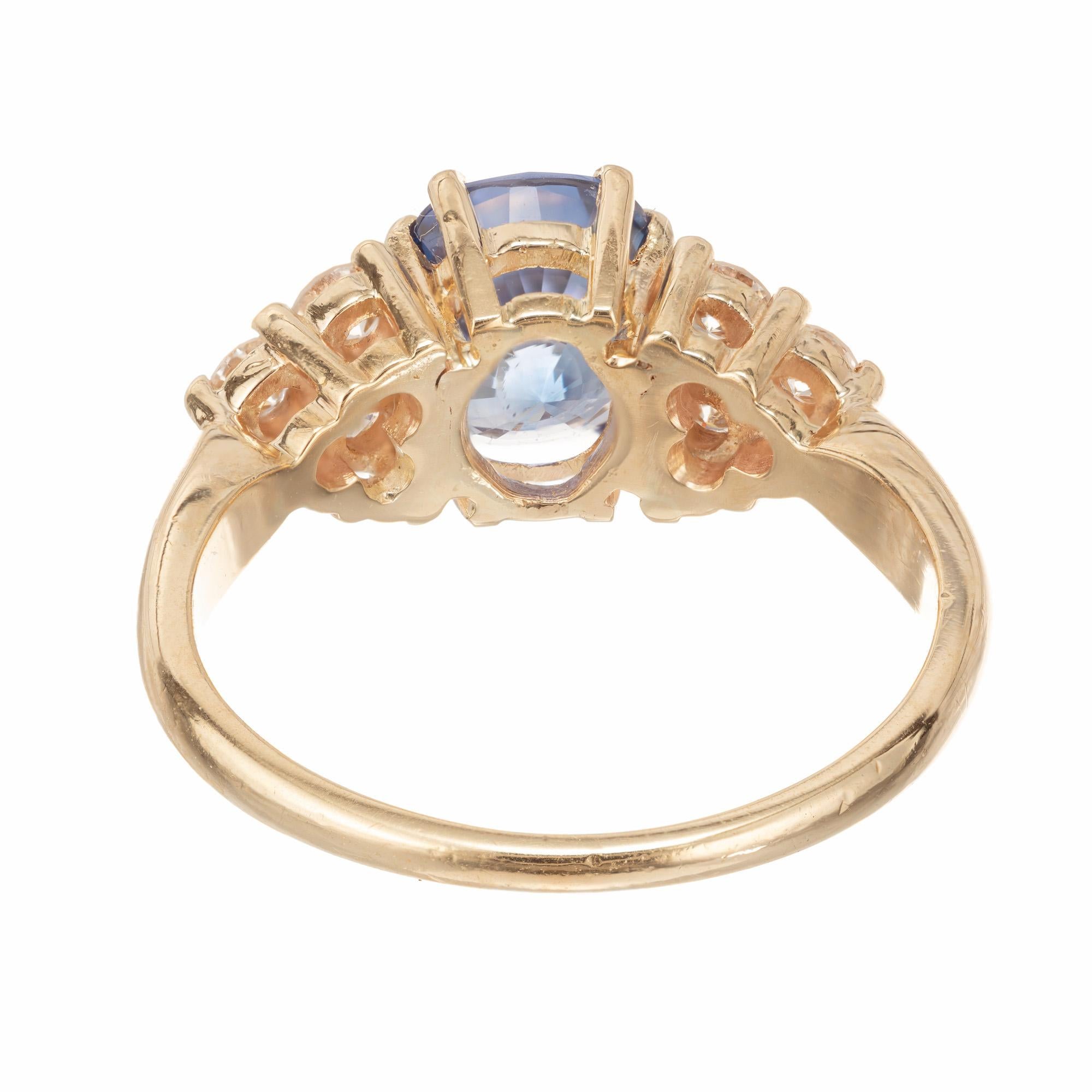 Verlobungsring, GIA zertifiziert 2,23 Karat Saphir Diamant Gold von Peter Suchy im Zustand „Neu“ im Angebot in Stamford, CT